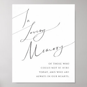Poster Script Minimaliste Whimsical En Mémoire Amoureuse