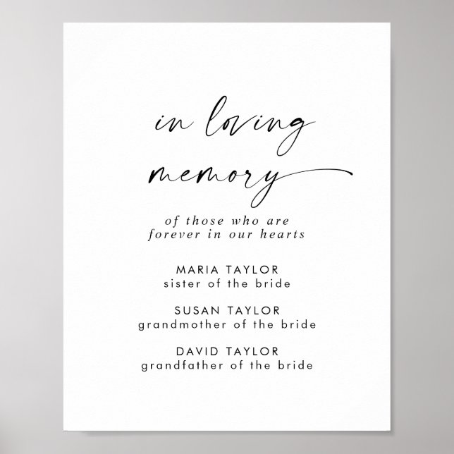 Poster Script moderne en Mariage de mémoire amoureuse (Devant)