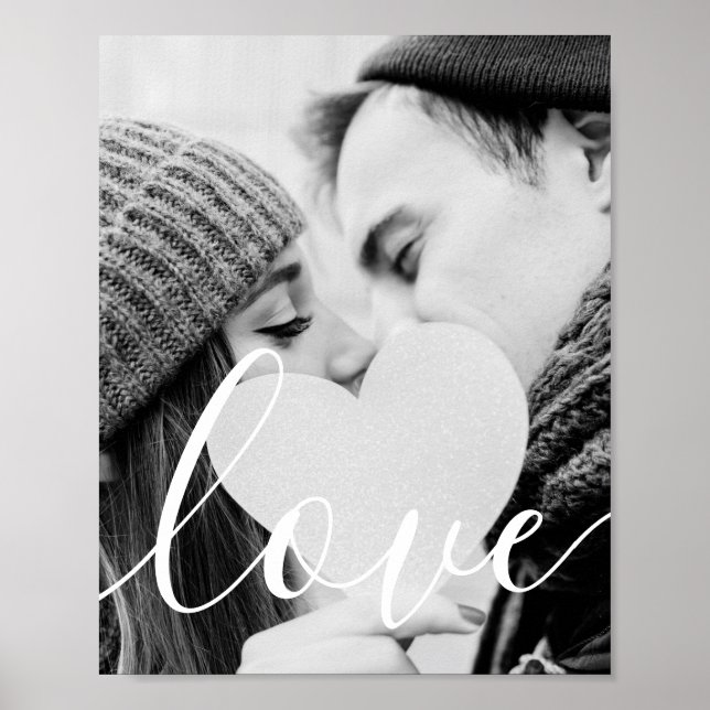 Poster Script moderne noir photo (Devant)