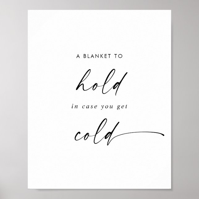 Poster Script moderne Une couverture pour tenir mariage F (Devant)