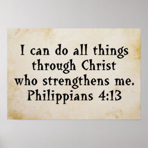 Poster scripture philippins 4:13