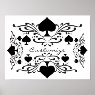 Poster Scroll Black Spades de style tatouage Thunder_Cove