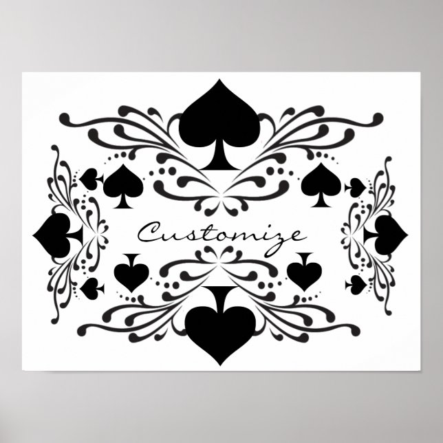 Poster Scroll de style tatouage Black Spades Thunder_Cove (Devant)