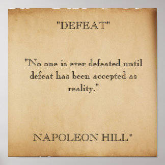 Poster scroll-stock2, "DEFEAT""Personne n'est jamais vain