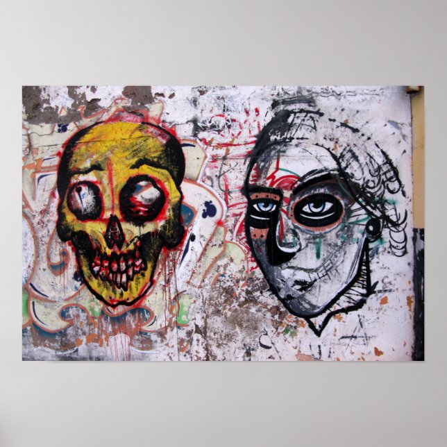 Poster Scull Street Art de Las Palmas (Devant)
