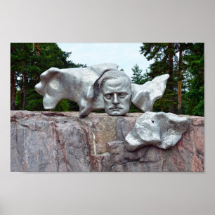 Poster Sculpture Jean Sibelius, Helsinki, Finlande