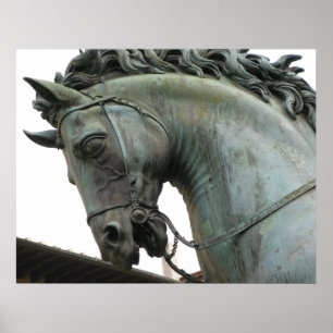 Poster Sculpture Renaissance italienne d'un cheval