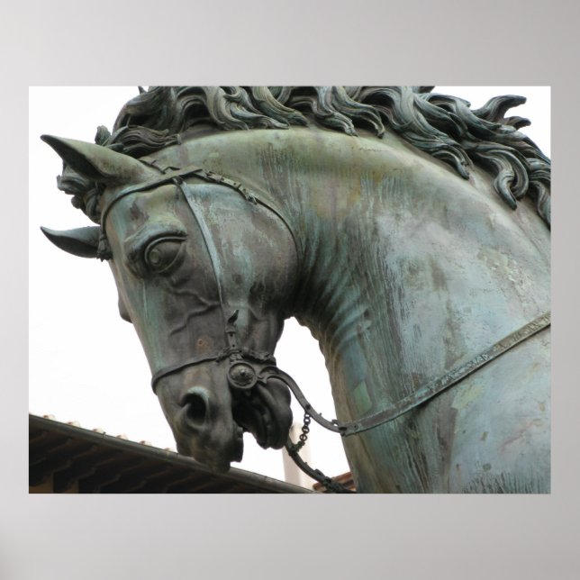 Poster Sculpture Renaissance italienne d'un cheval (Devant)