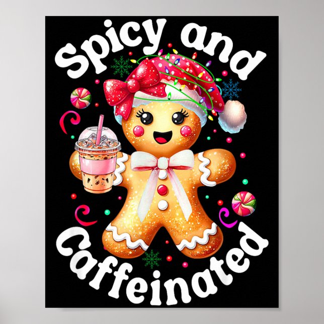 Poster Scy And Caffeinated Coffee Cute Gingerbread Christ (Devant)