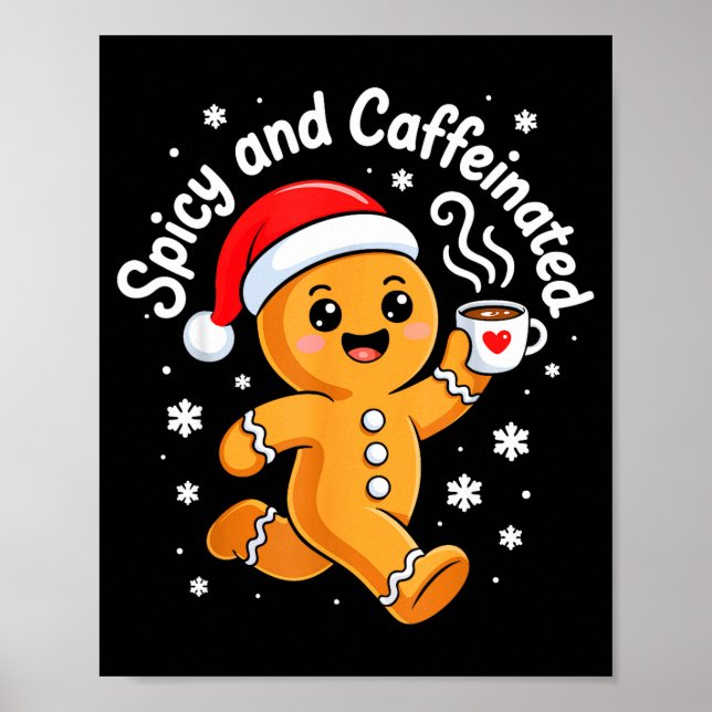 Poster Scy And Caffeinated Shirt Men Women Gingerbread Ch (Devant)