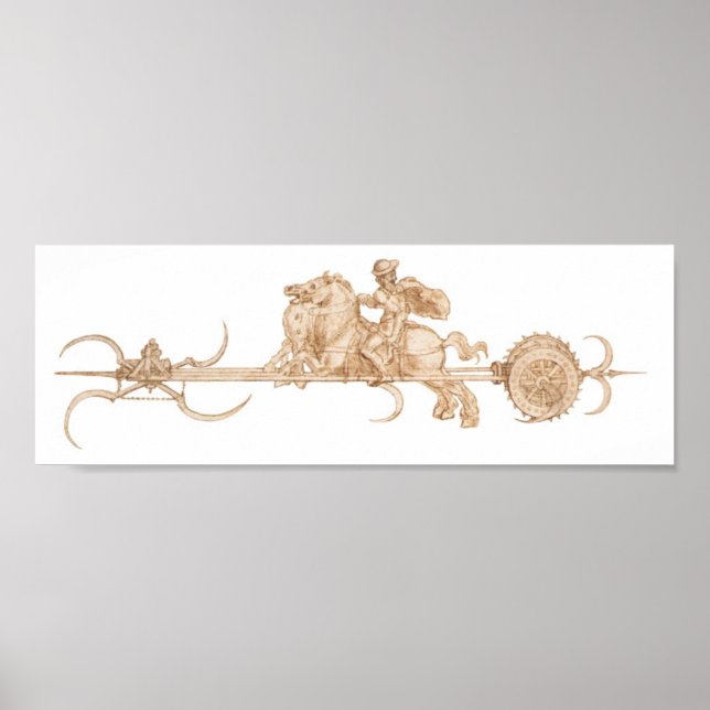 Poster Scythed Chariot, Léonard de Vinci (Devant)