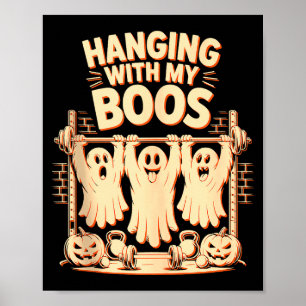 Poster Se balancer avec mes Boos Funny Halloween Ghost Wo