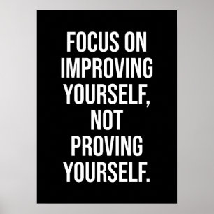 Poster Se Concentrer Sur L'Amélioration - Motivationnel