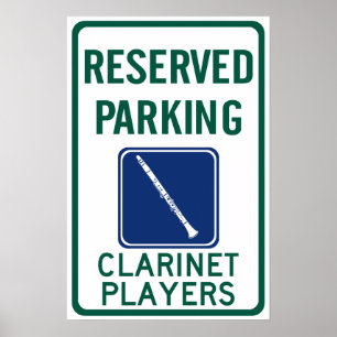 Poster Se garer de joueurs de clarinette