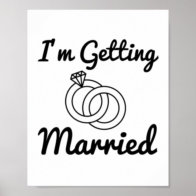 Poster Se marier bague mariage (Devant)