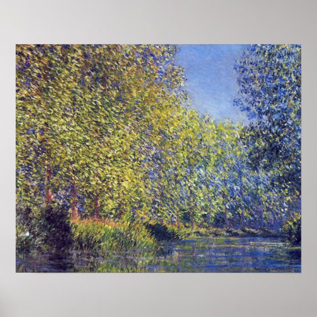 Poster Se plier dans la rivière Epte près de Giverny par  (Devant)