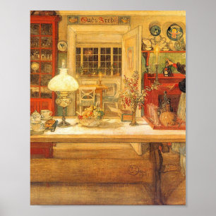 Poster Se Préparer Pour Un Jeu De Cartes Par Carl Larsson