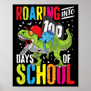 Poster Se Roulant Dans 100 Jours D'Amusement Scolaire T R