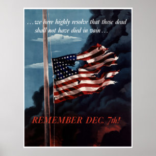 Poster Se souvenir du 7 décembre — Frontière