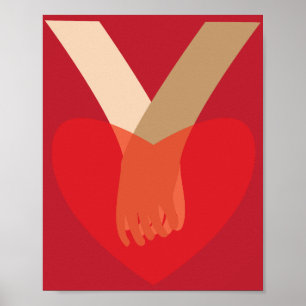 Poster Se tenir par la main