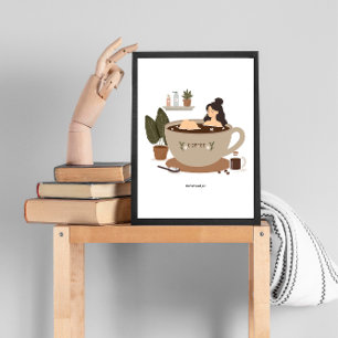 Poster Se tremper avec du café