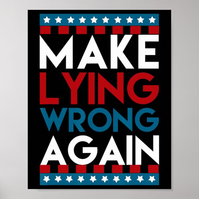 Poster Se tromper encore une fois contre Donald Trump Off (Devant)