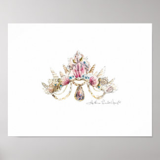 Poster Sea Princess Crown Imprimer par Heather French Hen