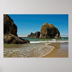 Poster Sea Stands, marée basse, Océanside, Oregon, États-
