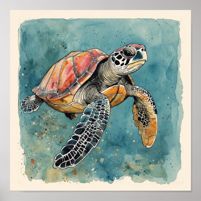 Poster Sea Turtle (Devant)