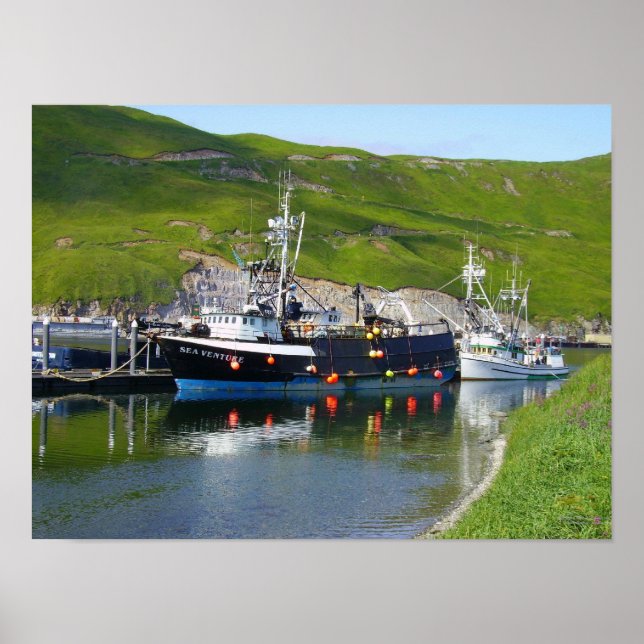 Poster Sea Venture, Crab Boat in Dutch Harbour, Alaska (Devant)
