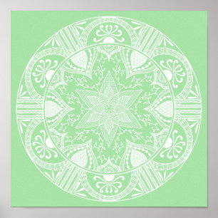 Poster Seafoam Mandala