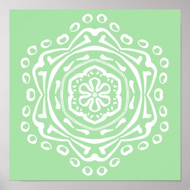 Poster Seafoam Mandala (Devant)