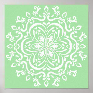 Poster Seafoam Mandala