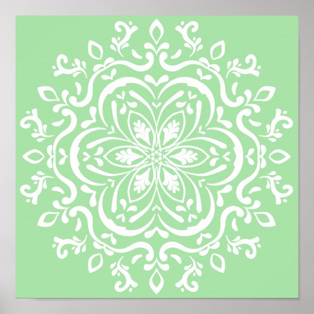 Poster Seafoam Mandala (Devant)
