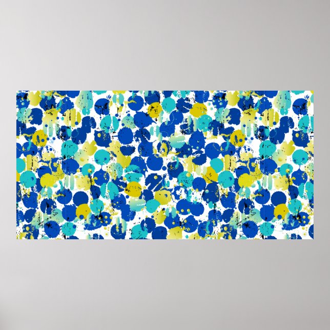 Poster seamless abstract background pattern, with splashe (Devant)