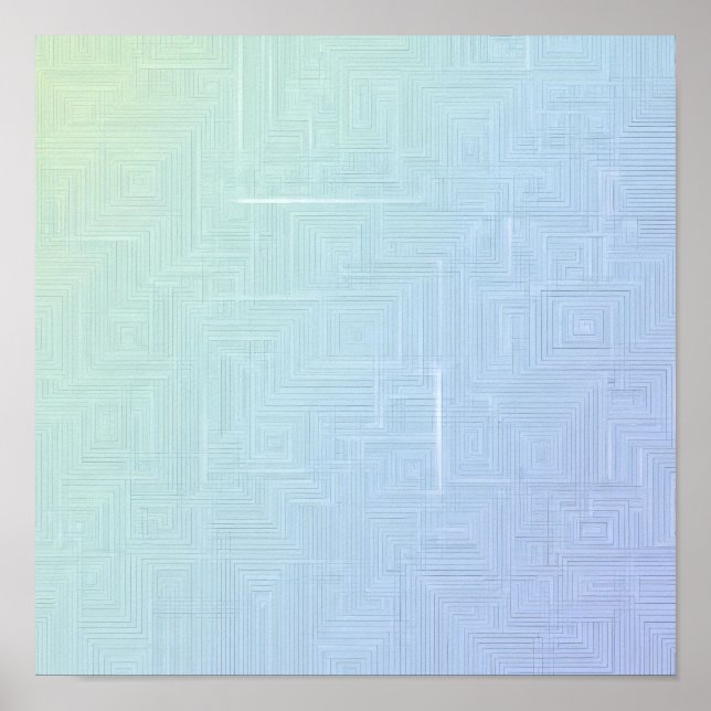Poster Seamless Light & Airy Layered Labyrinth Pattern (Devant)