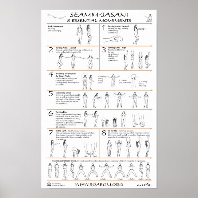 Poster Seamm-Jasani : 8 mouvements essentiels (Devant)