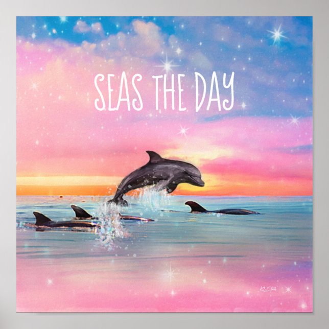 Poster Seas Le Jour Dauphin Inspirationnel (Devant)