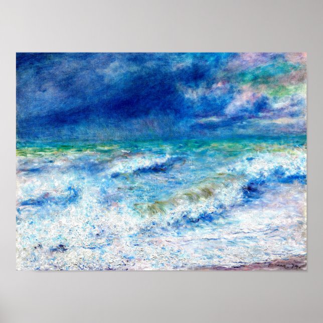 Poster Seascape, célèbre peinture de Renoir (Devant)