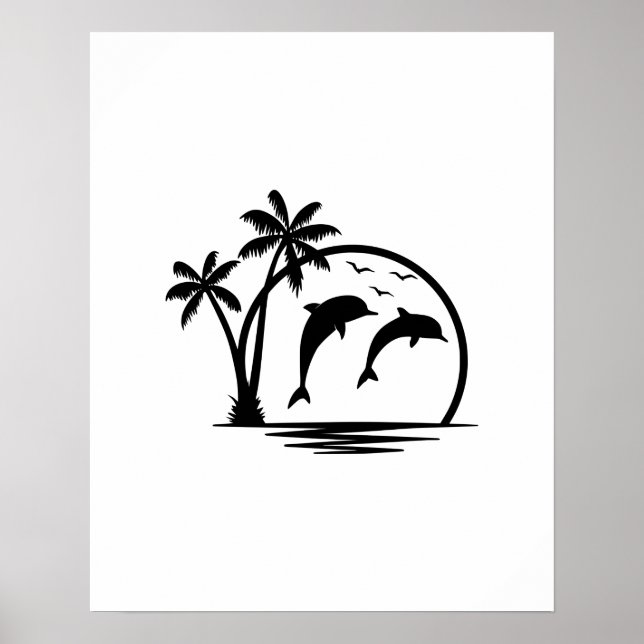 Poster Seascape Dolphin (Devant)