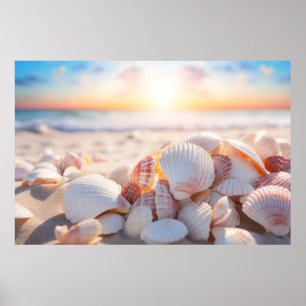 Poster Seashell Beach Nature Tranquille
