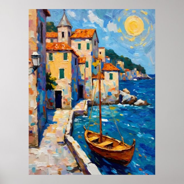 Poster Seaside in Europe (Devant)