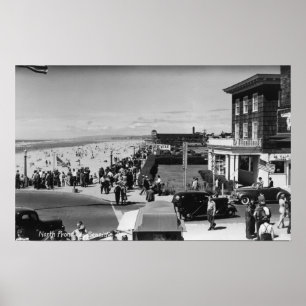 Poster Seaside, Oregon North Prominade View Photograph
