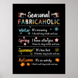 Poster Seasonal Fabricaholic Winter Spring Summer Autumn
