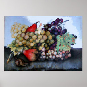 POSTER SEASON'S FRUITS / GRAPES AND PEARS