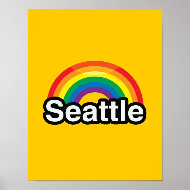 POSTER SEATTLE LGBT FIDE RAINBOW (Devant)