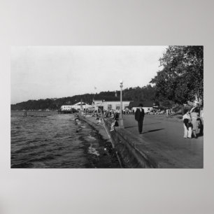 Poster Seattle, Walki Beach Waterfront View