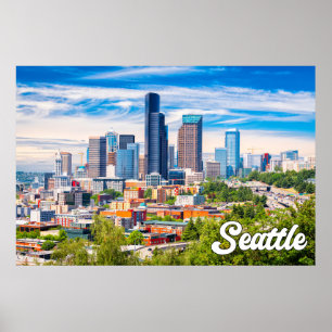 Poster Seattle, Washington, États-Unis