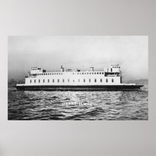 Poster Seattle, WashingtonView du ferry d'Elwha