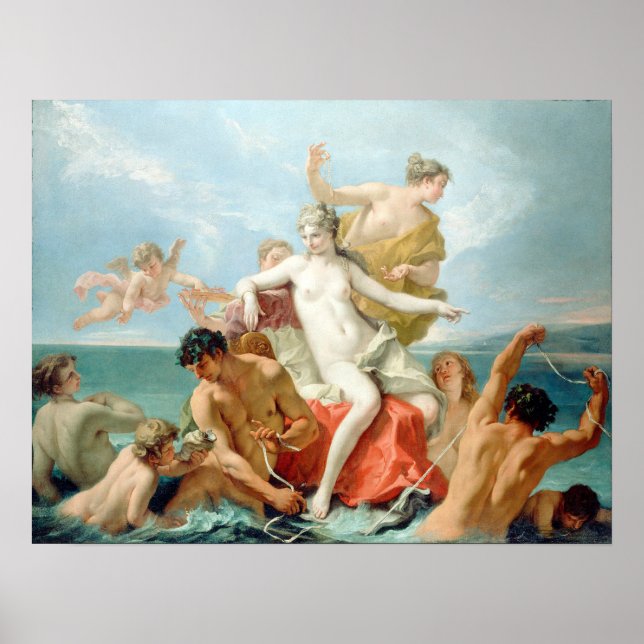 Poster Sebastiano Ricci Triomphe de la Vénus Marine (Devant)